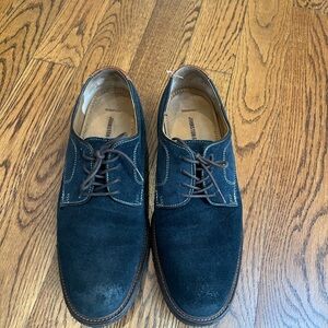 Johnston & Murphy Dark Blue Suede Oxfords